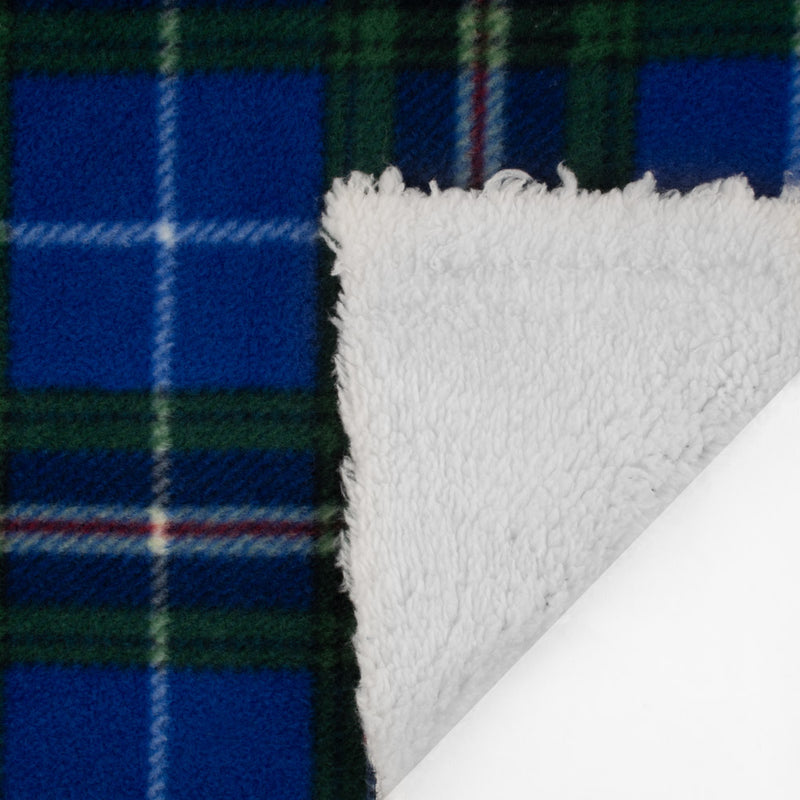 PLAID Bonded to Chenille - Nova scotia - Blue