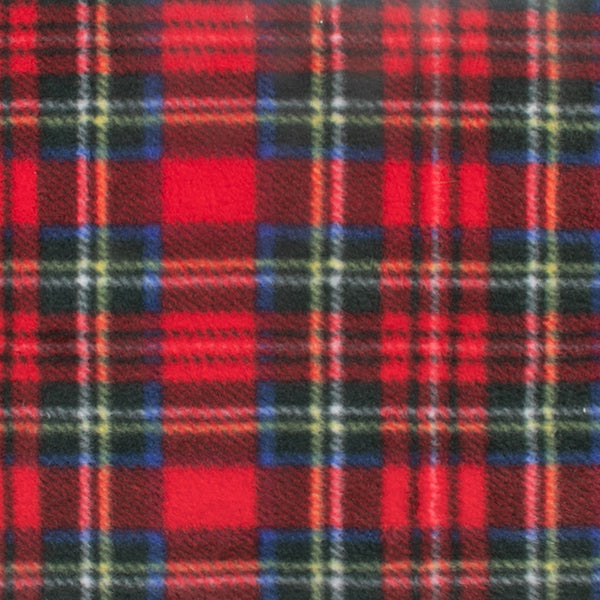 PLAID Bonded to Chenille - Royal Stewart - Red / Blue