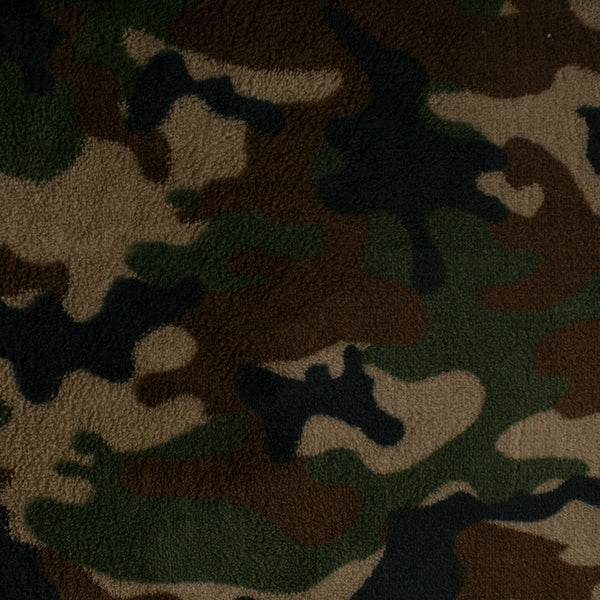 Coral Fleece Print - Camouflage - Brown