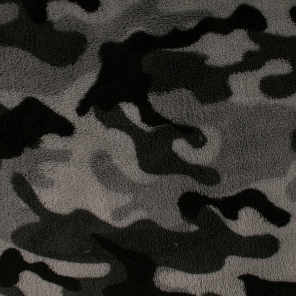 Coral Fleece Print - Camouflage - Grey