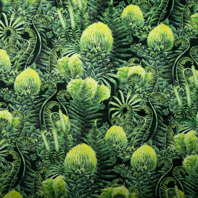 Micro chenille imprimée - DIGITAL - Cactus - Vert