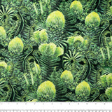 Micro chenille imprimée - DIGITAL - Cactus - Vert