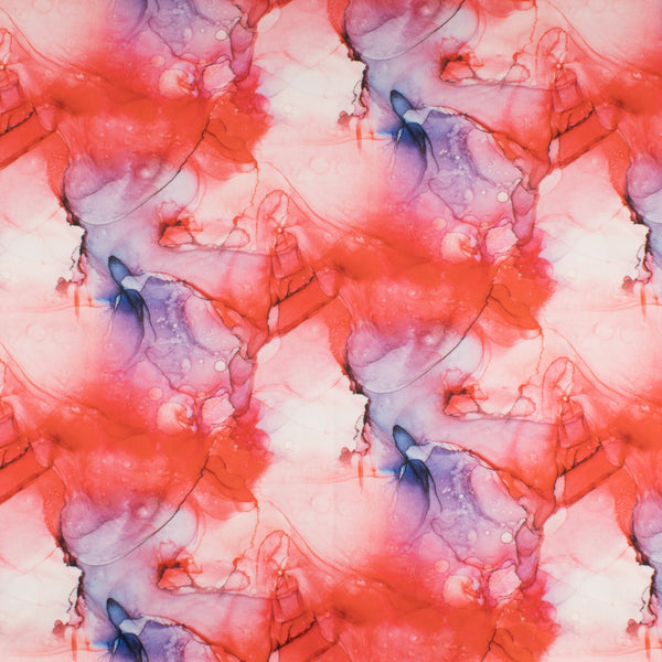 Printed Micro Chenille - DIGITAL - Abstract - Pink / Purple
