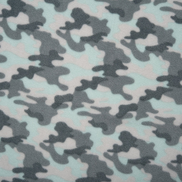 Molleton imprimé anti-boulochage - FRESH - Camouflage - Gris