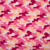 Molleton imprimé anti-boulochage - FRESH - Camouflage - Rose