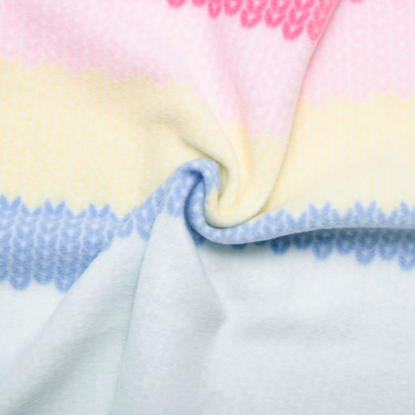 Anti Pill Fleece Print - SLIPPY - Knit - Pink
