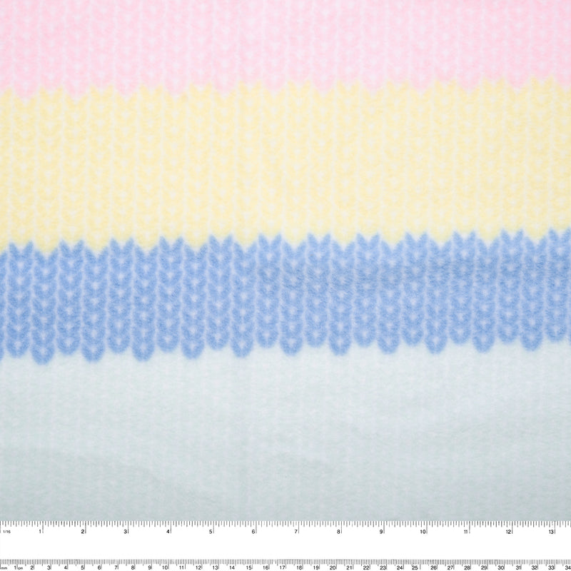Anti Pill Fleece Print - SLIPPY - Knit - Pink
