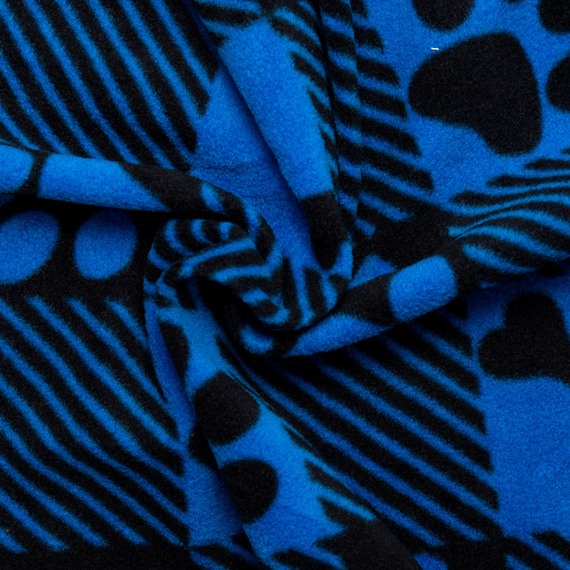 Molleton imprimé anti-boulochage - FRESH - Buffalo empreinte - Bleu