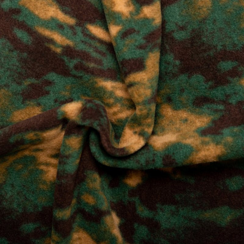 Molleton imprimé anti-boulochage - FRESH - Camouflage - Vert