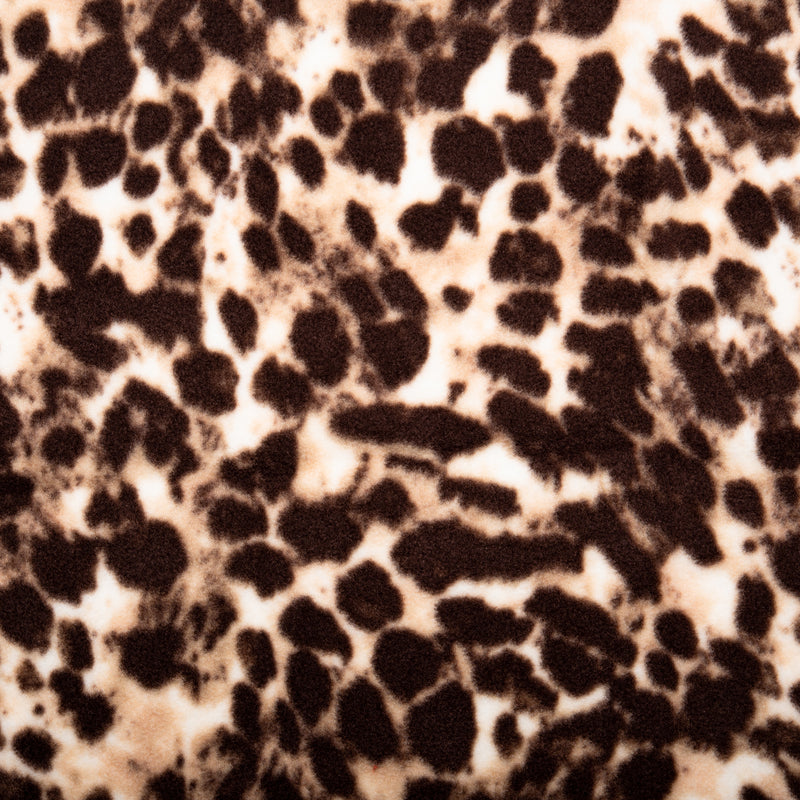 Anti Pill Fleece Print - FRESH - Cheetah - Moka