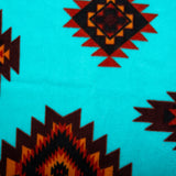 Molleton imprimé anti-boulochage - FRESH - Navajo - Turquoise