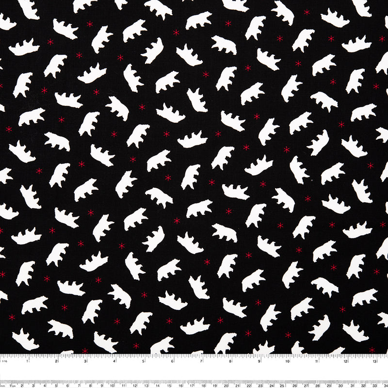 WARM WINTER WISHES Print - Bears - Black