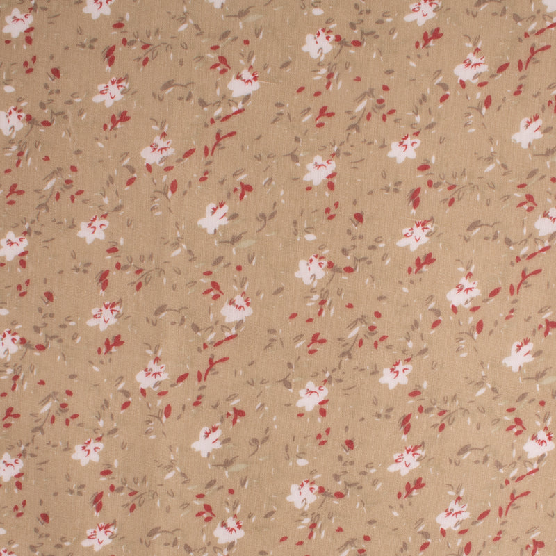 Printed Cotton - DELIGHTFUL - Lily - Brown