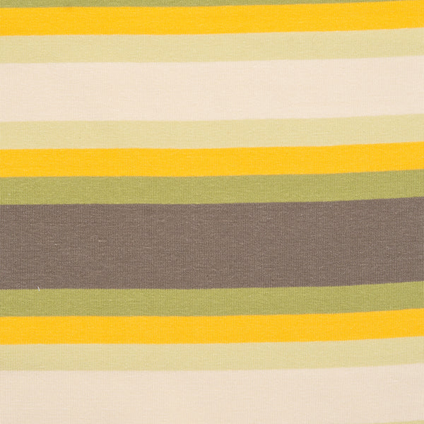 European Fleece Print - Stripes - Yellow / Green