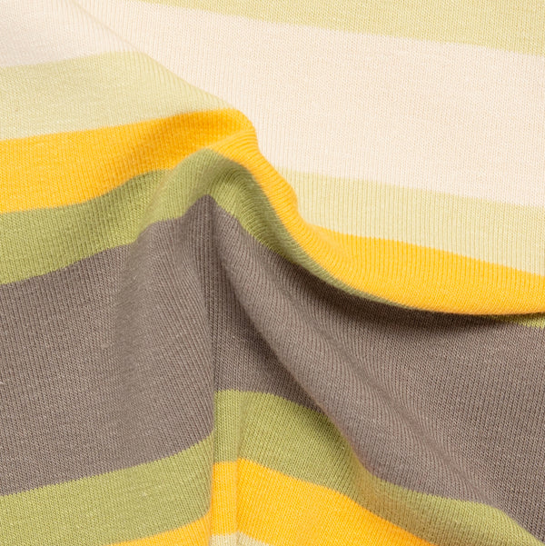 European Fleece Print - Stripes - Yellow / Green