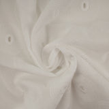 Coton tendance brodé - Cercles - Blanc