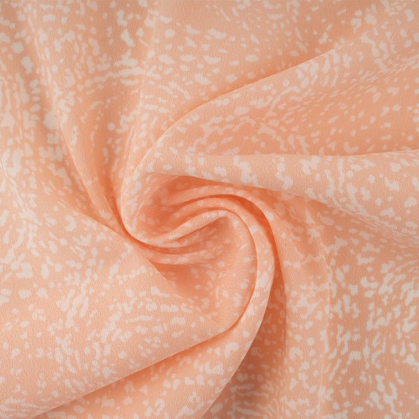 Crepe Print - DELPHINE - Paisleys - Peach