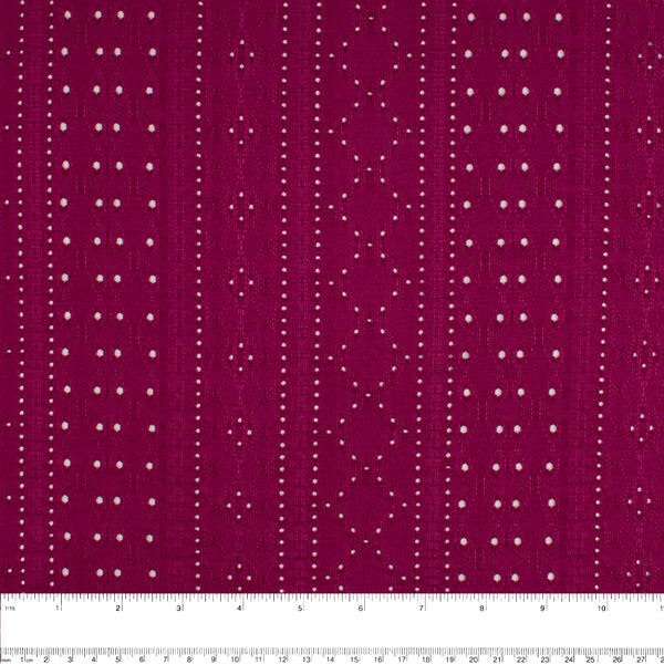 Tricot crocheté et dentelle - PLAYA - Losanges - Fuchsia