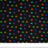 GAME NIGHT Printed cotton - Atari - Black