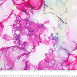 Coton imprimé numérique - MODERN LOVE - Marbre - Fuchsia