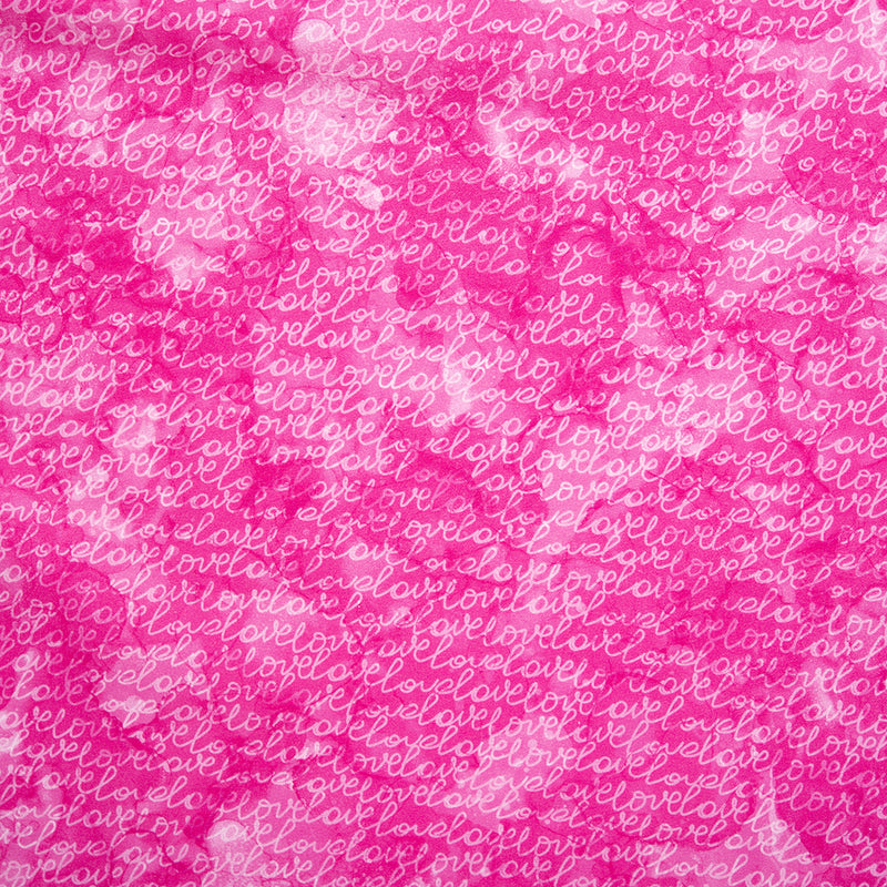 Coton imprimé numérique - MODERN LOVE - àcriture - Rose gomme