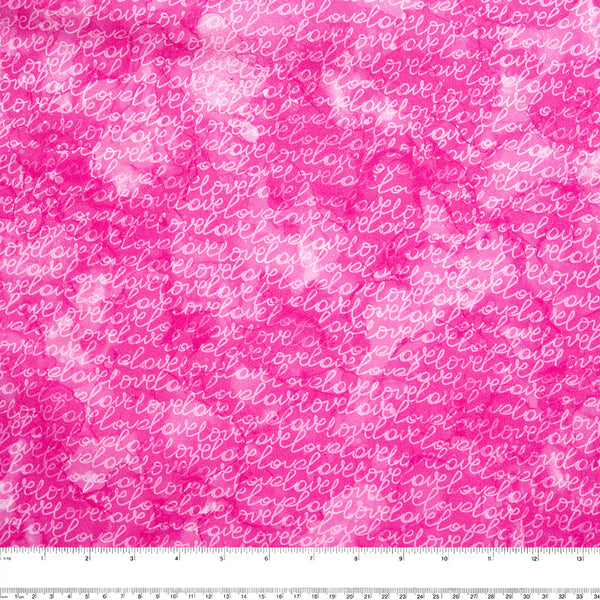 Coton imprimé numérique - MODERN LOVE - àcriture - Rose gomme