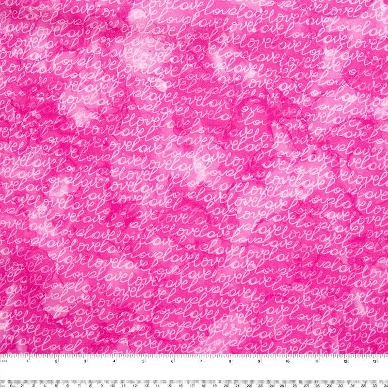 Coton imprimé numérique - MODERN LOVE - àcriture - Rose gomme