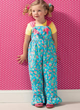 K0135 Girls' Top, Pants and Overalls; Dolls' Top and Pants (size: All Sizes In One Envelope)
