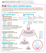 K0136 Misses'/Girls'/Dolls' Aprons (size: All Sizes In One Envelope)