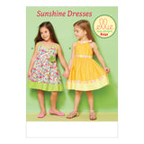 K0232 Girls' Lined Dresses with Contrast Bands (size: XXS-XS-S-M-L)