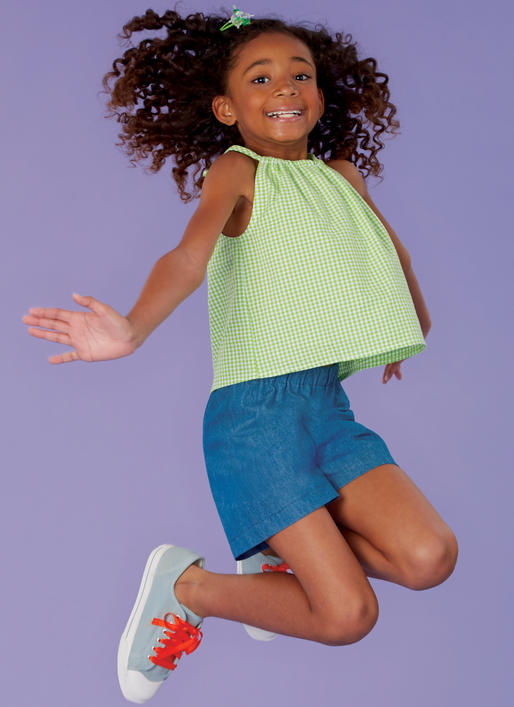 K0259 Girl's Top, Dress and Shorts (size: 7-8-9-10-12-14)