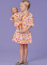 K0261 Girl's Dress, Top, Capris and 18' Doll Dress (size: XXS-XS-S-M-L)