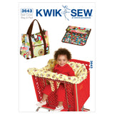 K3643 Shopping Cart Seat Cover & Diaper Bag with Changing Pad (size: No Size)