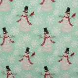 Imprimés de Noël - HENRY GLASS - Bonhomme de neige - Menthe