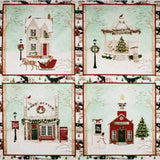 Christmas Prints - HENRY GLASS - Panel house 34'' X 44'' ( 85cm X 112cm) - Mint