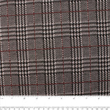 Plaid and jacquard  knit - Prince of Wales - Red / Beige