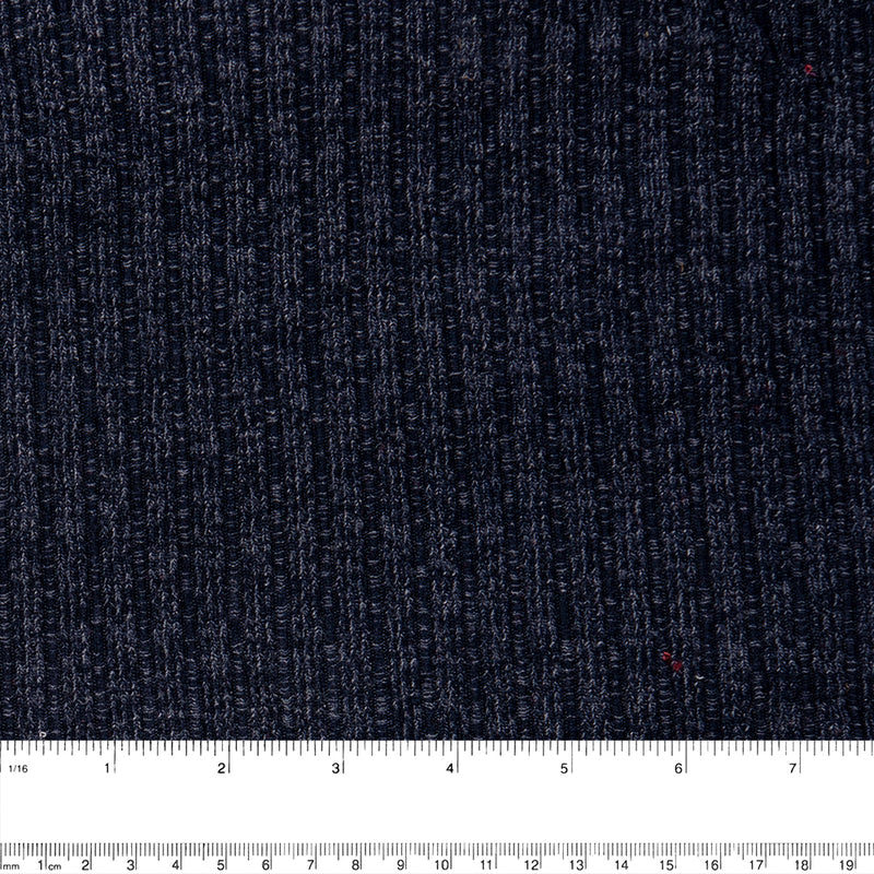 Two-tone sweater rib knit - Navy