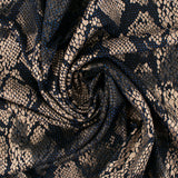 Shimmery holiday fabric - Snake - Blue
