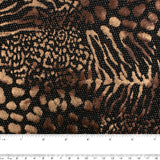Shimmery holiday fabric - Tiger - Black
