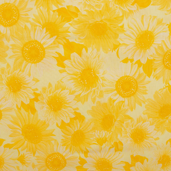 Printed Cotton - SUNFLOWER SUNRISE - Sunflowers - Yellow