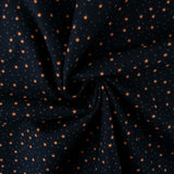 Wide printed flannelette - JASPER - Stars - Navy / Yellow