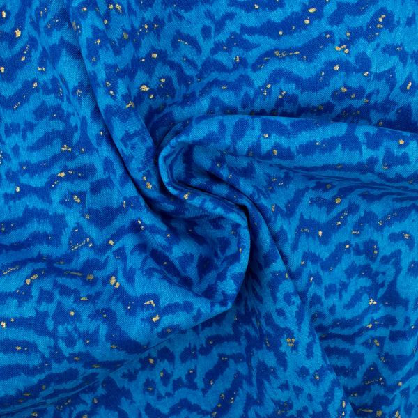 Printed Cotton - LUMINOSITY - Waves - Blue