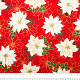 Christmas Print - ELEGANCE - Poinsettia - Red