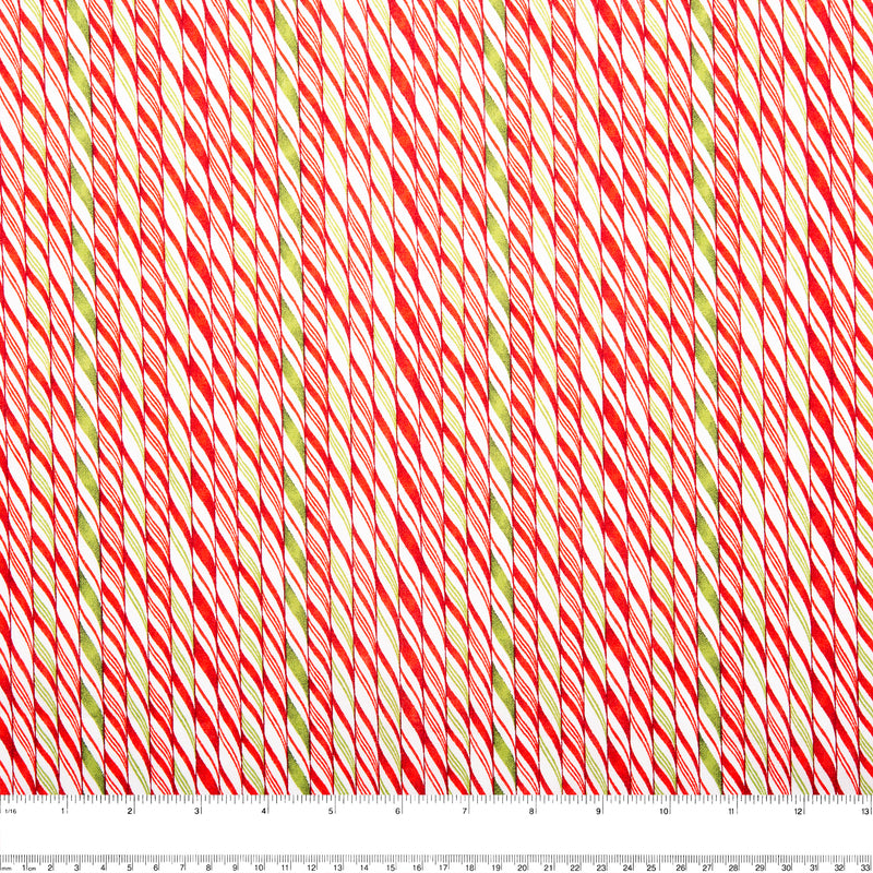 Holiday Minis - Candy cane stripes - Red / Green