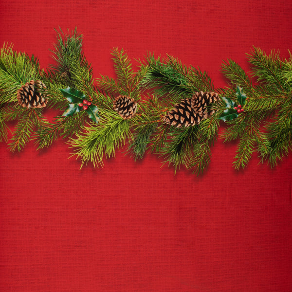 Holiday Tabling - Pine cone - Red