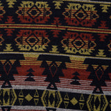 Tissu fil teint pour manteau - NAVAJO - Noir / Jaune / Brun