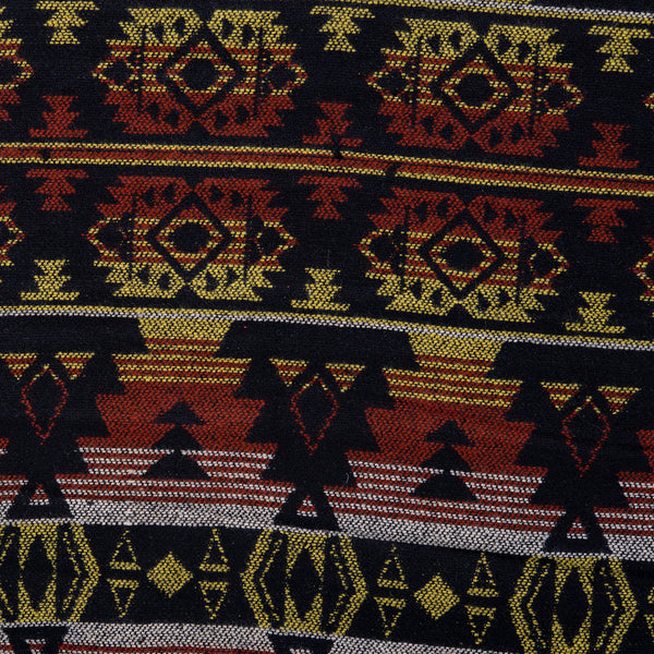 Yarn dyed coating - NAVAJO - Black / Yellow / Brown