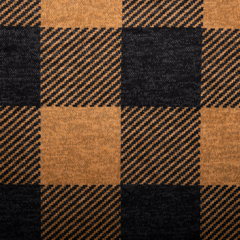 Brushed Plaid Knit - TRANQUIL - Brown