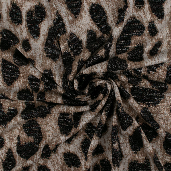 Printed knit - WILD LIFE - Leopard - Brown