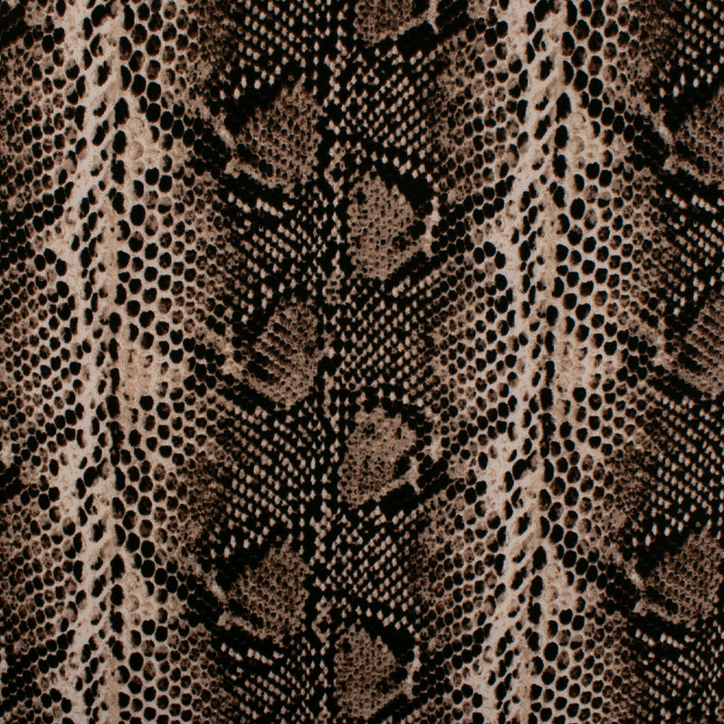Printed knit - WILD LIFE - Snake - Brown